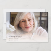 In Loving Memory Twee foto sympathie begrafenis Bedankkaart (Voorkant)