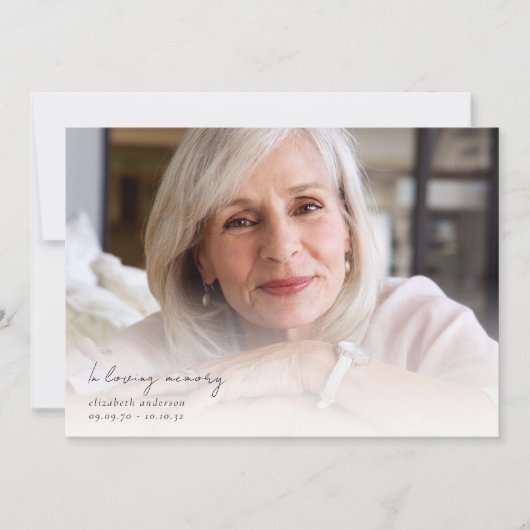 In Loving Memory Twee foto sympathie begrafenis Bedankkaart (Voorkant)