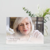 In Loving Memory Twee foto sympathie begrafenis Bedankkaart (Staand voorkant)