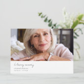 In Loving Memory Twee foto sympathie begrafenis Bedankkaart (Staand voorkant)