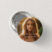In Loving Memory Uw aangepaste Afbeelding Ronde Button 3,2 Cm (Voorkant /achterkant)