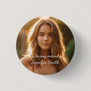 In Loving Memory Uw aangepaste Afbeelding Ronde Button 3,2 Cm