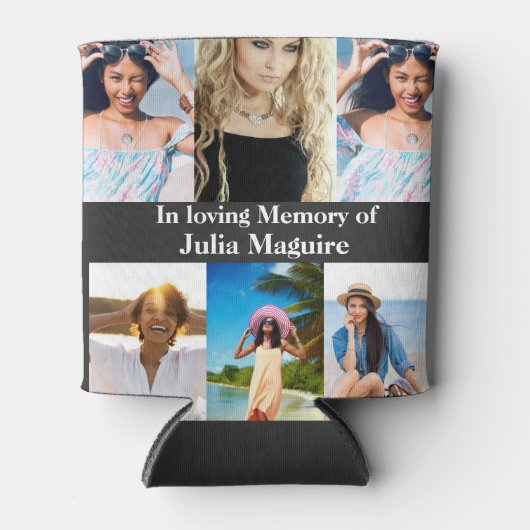 In Loving memory van aangepaste naam 6 Foto Blikjeskoeler (Voorkant)