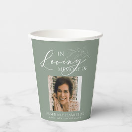 In Loving Memory van Sage Green Memorial begrafeni Papieren Bekers