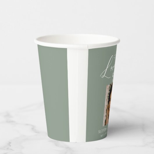In Loving Memory van Sage Green Memorial begrafeni Papieren Bekers (Rechts)