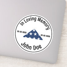 In Loving Memory Veteran Custom Cut Vinyl Sticker