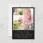 In Loving Memory Vier foto collage begrafenis Bedankkaart (Voorkant)