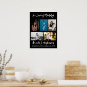 In Loving Memory Vijf foto collage begrafenis Poster (Keuken)