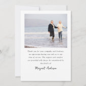 In Loving Memory Vijf foto's begrafenissympathie Bedankkaart (Achterkant)