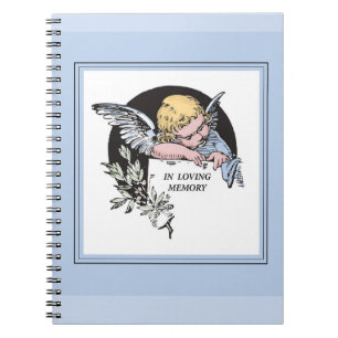 In Loving Memory Vintage Engel, Herinnering op Blu Notitieboek