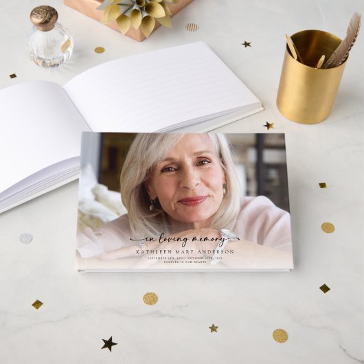 In Loving Memory Volledige foto begrafenis Gastenboek (Voorkant open)