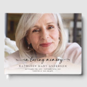 In Loving Memory Volledige foto begrafenis Gastenboek (Voorkant)