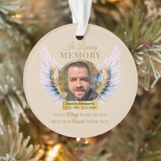 In Loving Memory waren je vleugels klaar foto Ornament (Boom)