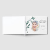 In Loving Memory Waterverf Botanische Script Foto Gastenboek (Volledig)