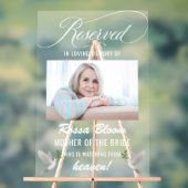 In Loving Memory Wedding Gereserveerde Gedenkplaat Acryl Bord (Neutraal)