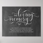 In Loving Memory Wedding Memorial Sign Poster (Voorkant)