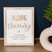 In Loving Memory wedding sign 8x10 poster
