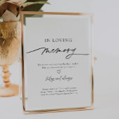 In Loving Memory Wedding Sign Poster
