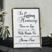 In Loving Memory Wedding Sign Poster