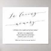 In loving memory wedding sign poster (Voorkant)