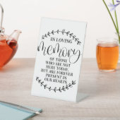 In Loving Memory Wedding Sign Reclamebord Met Voetstuk (Insitu)