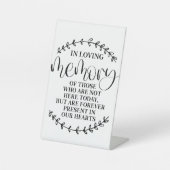 In Loving Memory Wedding Sign Reclamebord Met Voetstuk (Voorkant)