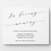 In loving memory wedding sign Tabletop Plaque Fotoplaat (Voorkant)