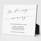 In loving memory wedding sign Tabletop Plaque Fotoplaat (Zijkant)
