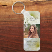 In Loving Memory White Flowers Foto Sleutelhanger (Voorkant)