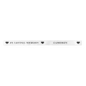 In Loving Memory | White Ribbon with Name Satijnen Lint (Voorkant)