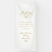 In Loving Memory! White Wedding Memorial Spandoek (Verticaal)