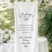 In Loving Memory! White Wedding Memorial Spandoek
