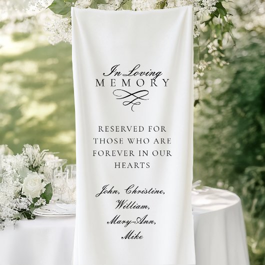 In Loving Memory! White Wedding Memorial Spandoek