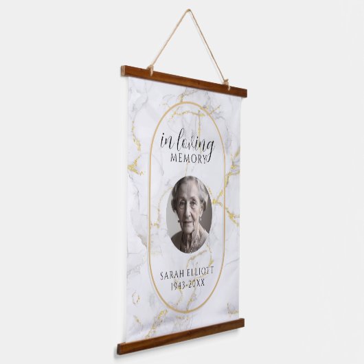In Loving Memory  with Photo | marble  Hangend Wandkleed (Gebogen)