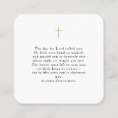 In Loving Memory with Photo | Personal Vierkante Visitekaartje (Achterkant)