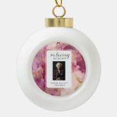 In Loving Memory  with Photo | Personali Keramische Bal Ornament (Voorkant)