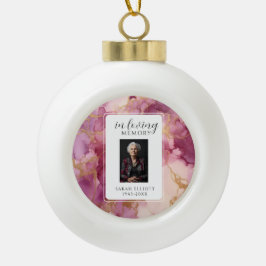 In Loving Memory  with Photo | Personali Keramische Bal Ornament