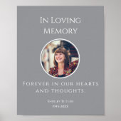 In Loving Memory with Photo | Personali Poster (Voorkant)