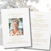 In Loving Memory Witte Foto Uitnodiging voor een F