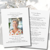 In Loving Memory Witte Foto Uitnodiging voor een F