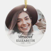 In Loving Memory Wolken Memorial Moderne foto's Keramisch Ornament (Voorkant)