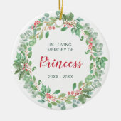 In Loving Memory Wreating Photo Pet Memorial Keramisch Ornament (Voorkant)