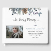 In Loving Memory Zachte rustieke bloemenbegrafenis Gastenboek (Voorkant)