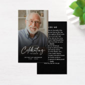 In Loving Memory Zwart & Wit Fotogebed Kaart (Bureau)