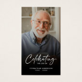 In Loving Memory Zwart & Wit Fotogebed Kaart (Voorkant)