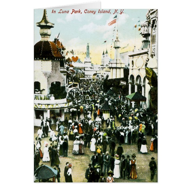 In Luna Park, Coney Island, New York (Voorkant)