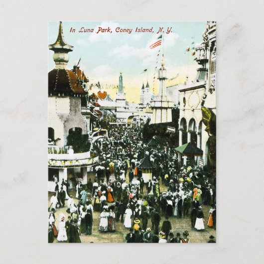 In Luna Park, Coney Island, New York Briefkaart (Voorkant)