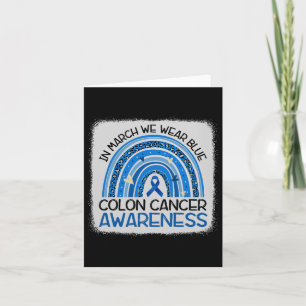 In maart Blue Ribbon Colon Cancer Awareness Maand Kaart