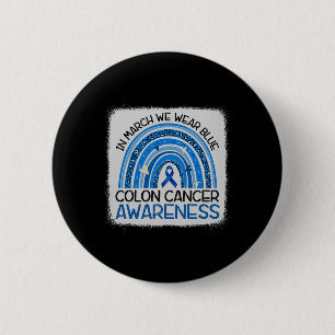 In maart Blue Ribbon Colon Cancer Awareness Maand Ronde Button 5,7 Cm