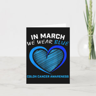 In maart Draag we Blauw voor Colon Cancer Awarenes Kaart